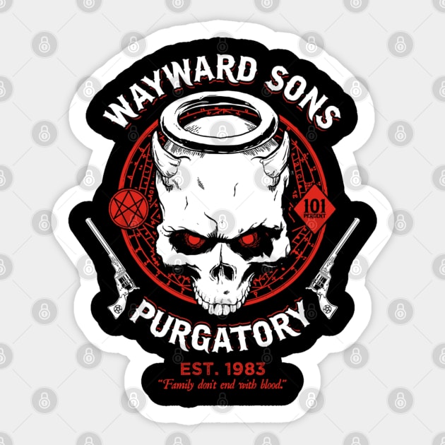 Wayward Sons - Purgatory Sticker by mannypdesign